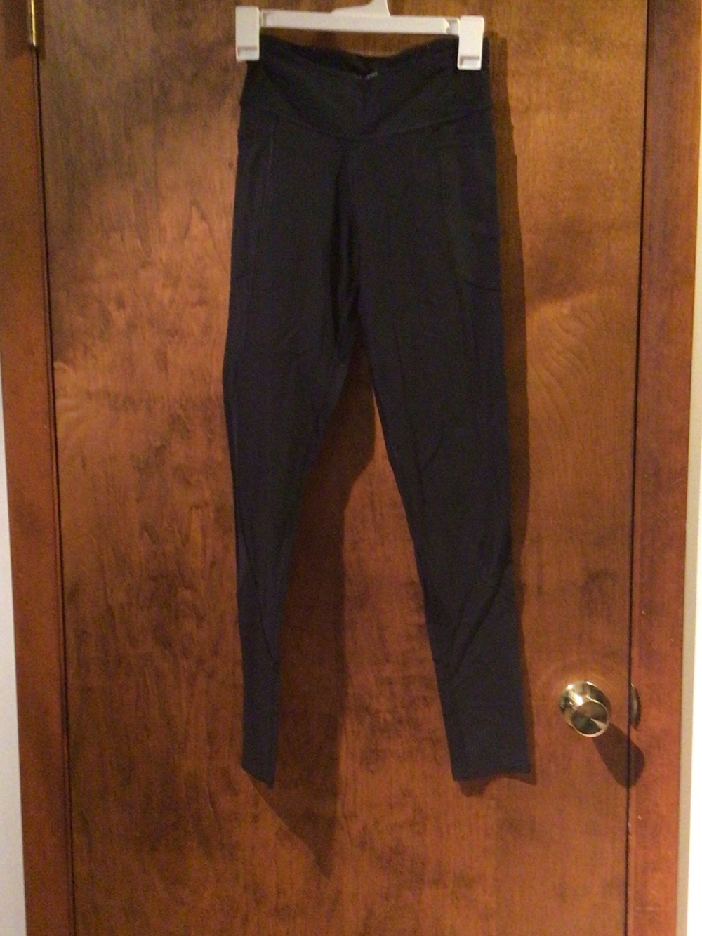 Women's High-Waist Black Leggings with Contour Waistband